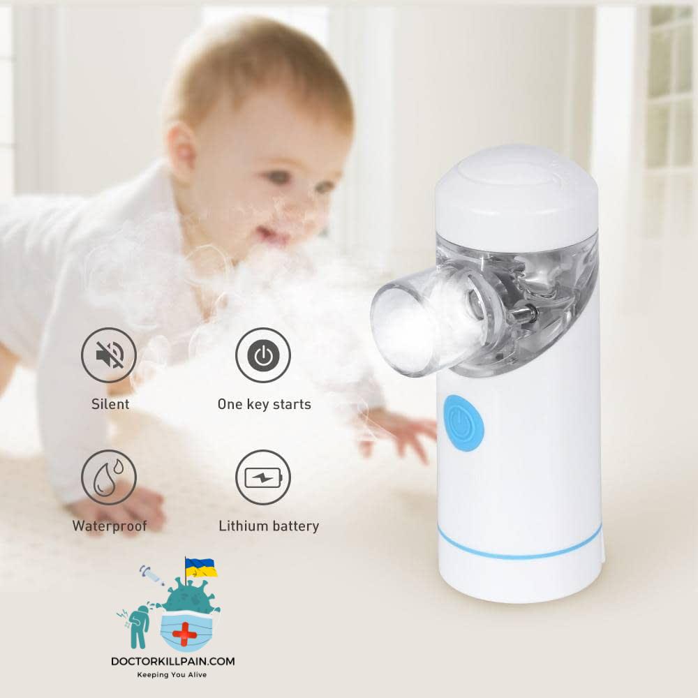 USB Rechargeable Mini Mesh Nebulizer Inhaler Kit Travel Portable Handheld Silent Atomizer for Adult Kids Asthma Rhinitis Cough