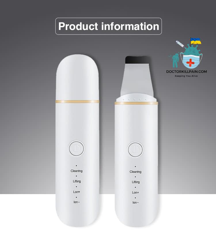 Ultrasonic Skin Scrubber Vibration Face Spatula Blackhead Remover Facial Scrubber Shovel Clean Cavitation Peeling Facial Lifting