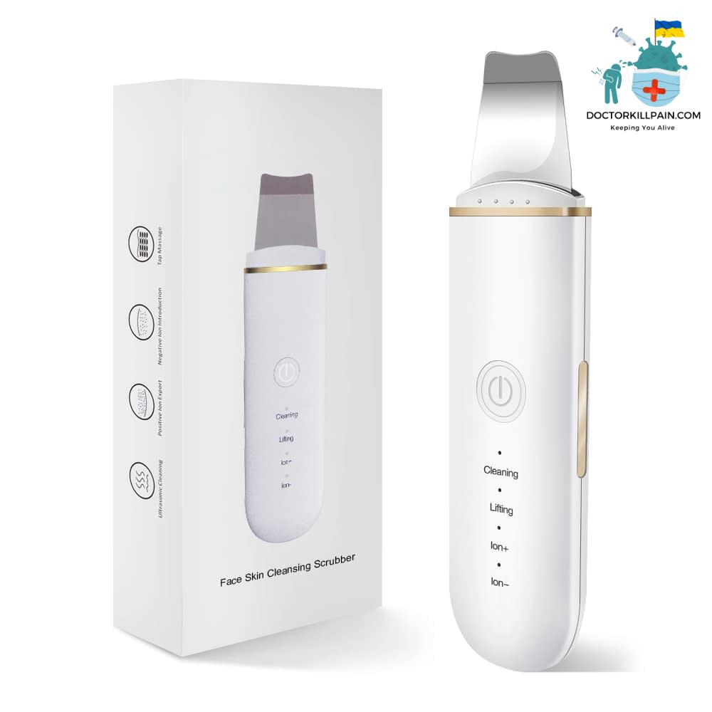 Ultrasonic Skin Scrubber Vibration Face Spatula Blackhead Remover Facial Scrubber Shovel Clean Cavitation Peeling Facial Lifting