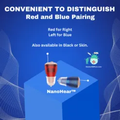 NanoHear™️ Small Affordable Hearing Aids For Moderate to Severe Hearing Loss color: Skin|Blue/Red|Black  New Arrivals Best Affordable Hearing Aids