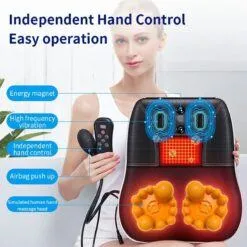 Jinkairui Electric Shiatsu Head Neck Cervical Ttraction Body Massager Car Back Pillow with Heating Vibrating Massage Device fd7acb3515ad33fc8f6d6c: AU|EU Plug|UK|US Plug  Pain Relief Back Pain Relief