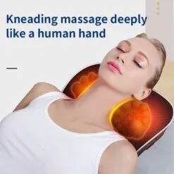 Jinkairui Electric Shiatsu Head Neck Cervical Ttraction Body Massager Car Back Pillow with Heating Vibrating Massage Device fd7acb3515ad33fc8f6d6c: AU|EU Plug|UK|US Plug  Pain Relief Back Pain Relief