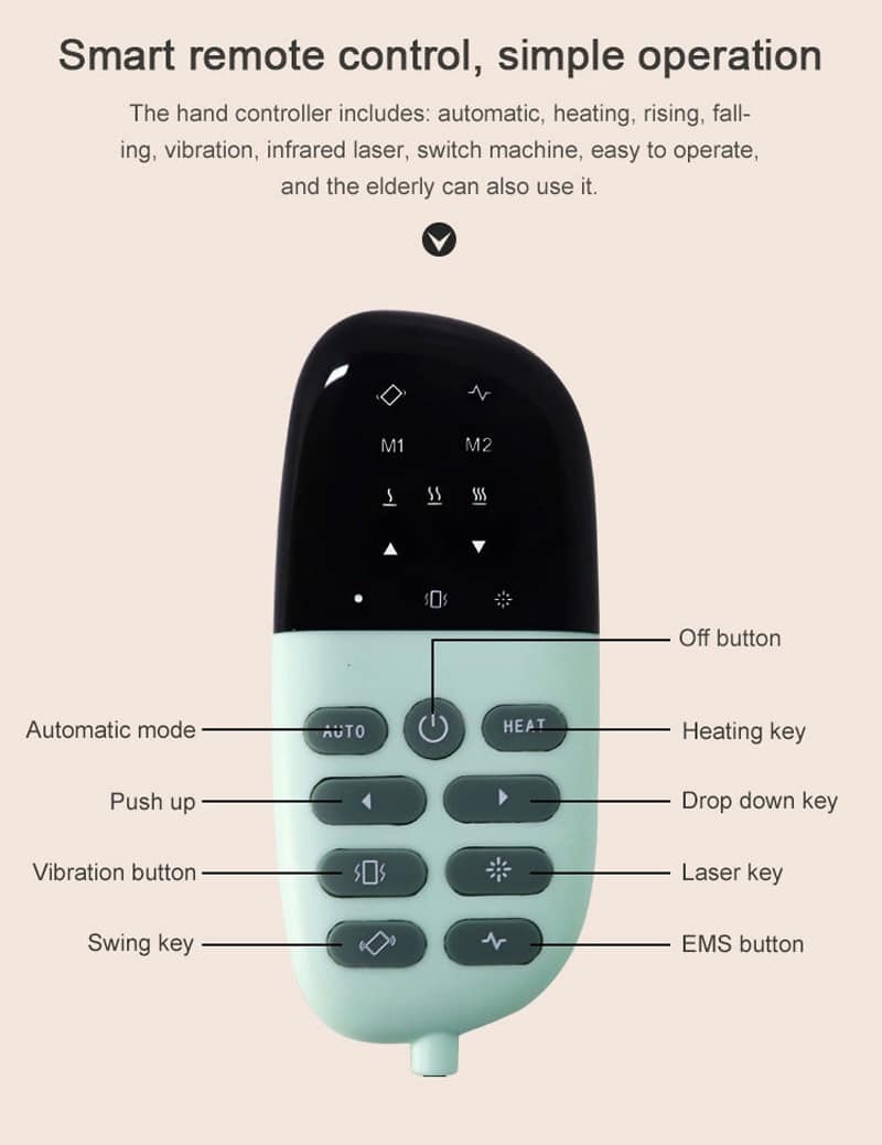 Smart Electric Lumbar Traction Device Waist Massager Inflated Back Stretcher Vibration Massage Heat Sciatica Pain Relief