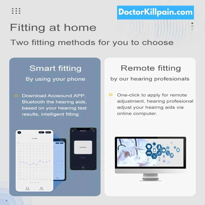 AcoSound 16 Channel 120dB Bluetooth Self-Fitting Digital Hearing Aids For Deafness Programmable Sound Amplifier For Elder New In