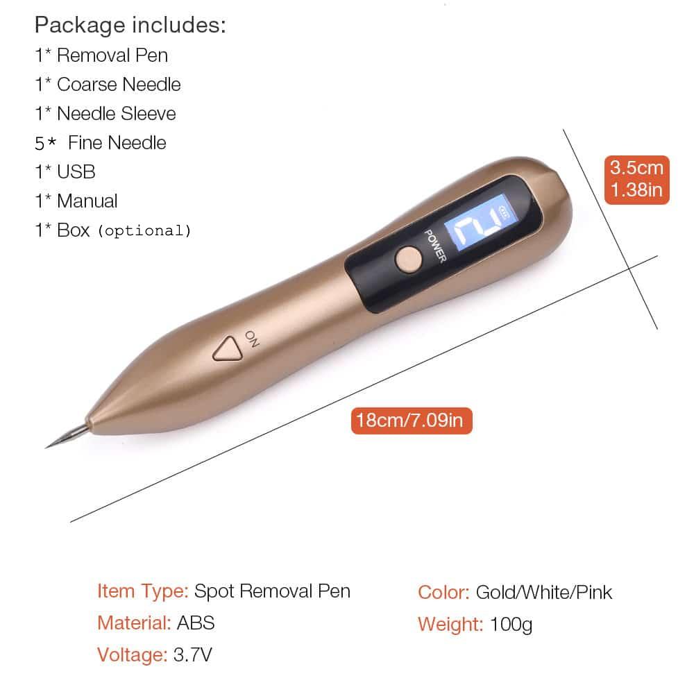 Laser Plasma Pen Freckle Remover Machine LCD Mole Removal Dark Spot Remover Skin Wart Tag Tattoo Remaval Tool Beauty Salon